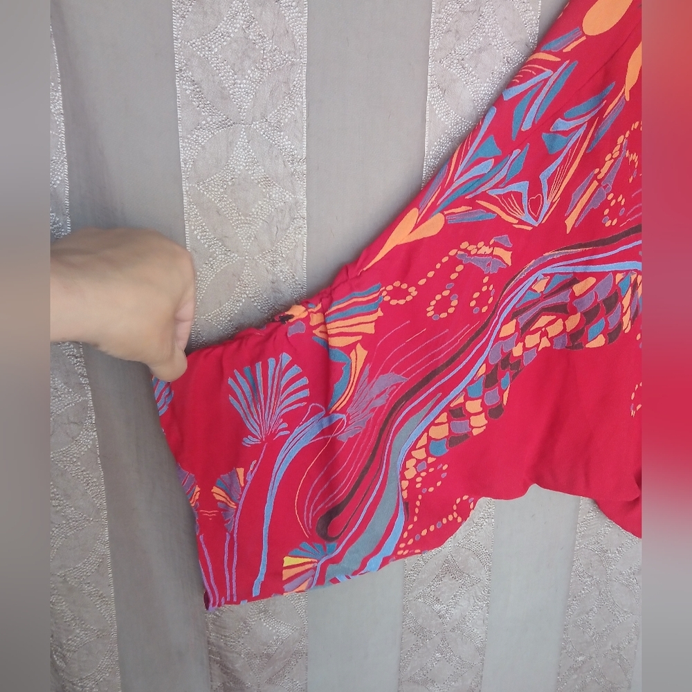 💎 Free People Women's Top Beneath The Sea Dolman Sleeve Sheer Boho - Picture 7 of 12